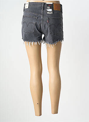 Short tissage denim taille haute noir LEVI'S femme