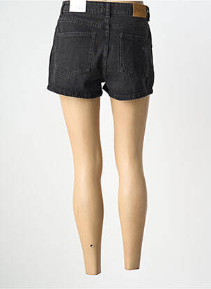 Short tissage denim taille haute noir ONLY femme