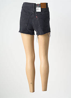 Short tissage denim taille haute noir LEVI'S femme