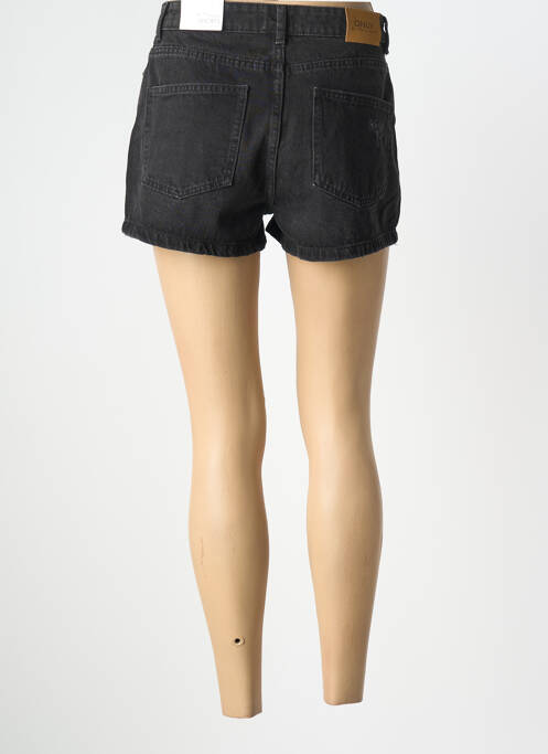 Short tissage denim taille haute noir ONLY femme