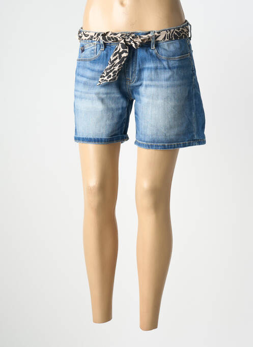 Short tissage denim taille normale bleu LE TEMPS DES CERISES femme