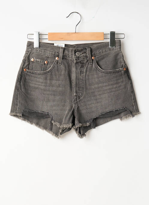 Short tissage denim taille haute gris LEVIS femme