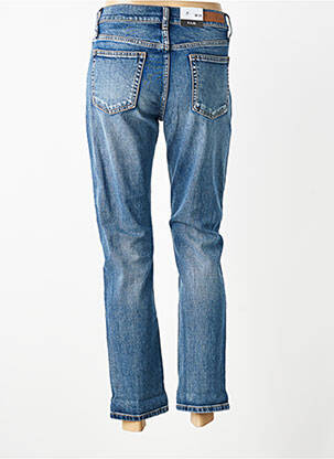Jeans coupe droite stretch taille normale bleu F.A.M. femme