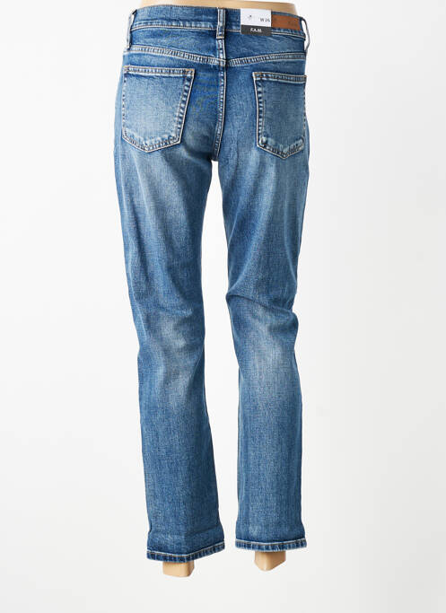 Jeans coupe droite stretch taille normale bleu F.A.M. femme