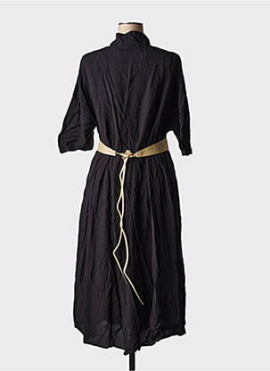 Robe longue coupe cintrée manches 3/4 noir MOLLY BRACKEN femme