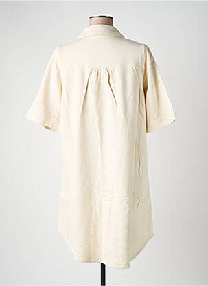 Robe courte manches courtes manches courtes beige PIECES femme