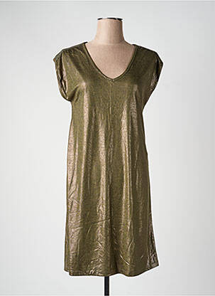 Robe courte manches courtes manches courtes vert PIECES femme
