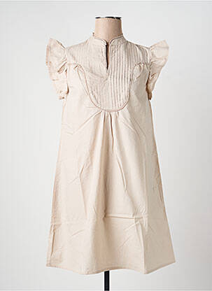 Robe courte manches courtes manches courtes beige ONLY femme