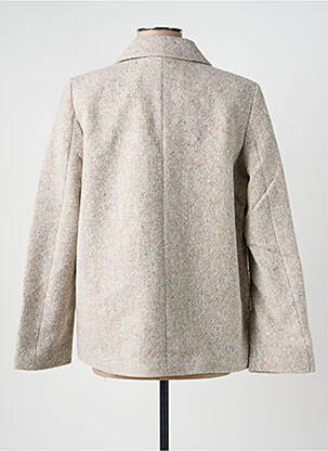 Manteau court coupe droite sans capuche beige PIECES femme
