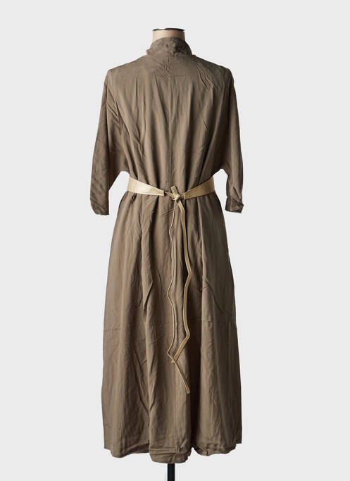 Robe longue coupe cintrée manches 3/4 vert MOLLY BRACKEN femme