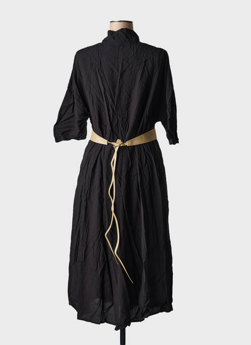Robe longue coupe cintrée manches 3/4 noir MOLLY BRACKEN femme