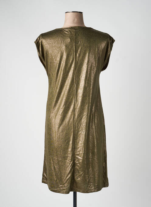 Robe courte manches courtes manches courtes vert PIECES femme