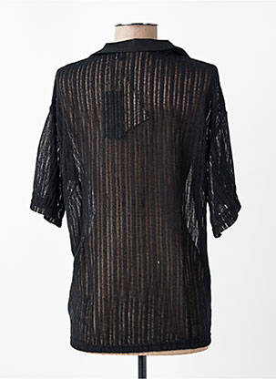 Pull maille ajourée manches courtes noir VERO MODA femme