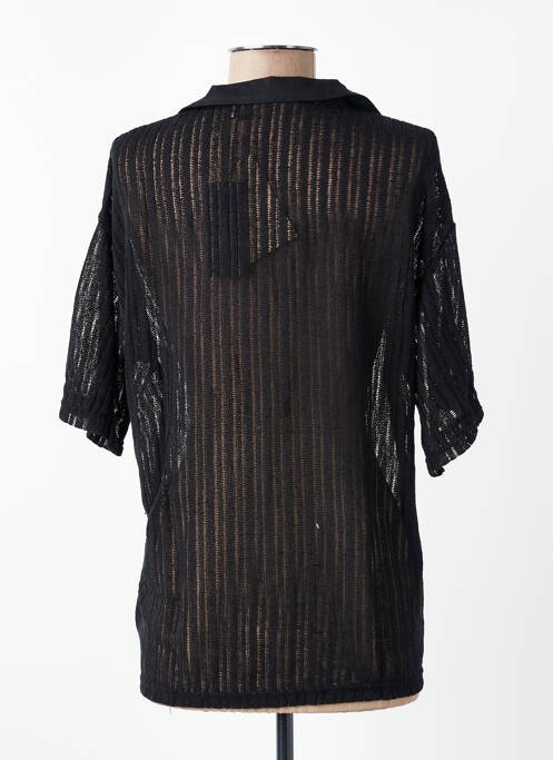 Pull maille ajourée manches courtes noir VERO MODA femme