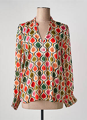 Blouse manches longues manches longues beige HALOGENE femme