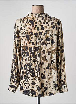 Blouse poignets boutonnés avec fente manches longues beige BETTY BARCLAY femme