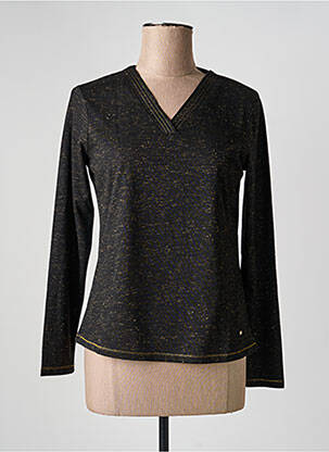 Top stretch manches longues noir CHRISTINE LAURE femme