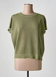 Pull maille ajourée manches courtes vert BETTY BARCLAY femme
