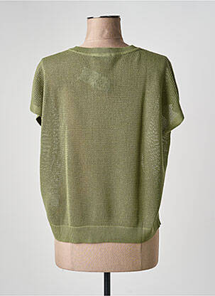 Pull maille ajourée manches courtes vert BETTY BARCLAY femme