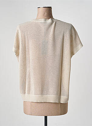 Pull maille ajourée manches courtes beige BETTY BARCLAY femme