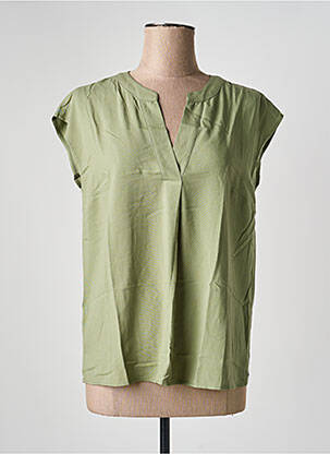 Blouse tissage popeline manches courtes vert BETTY BARCLAY femme