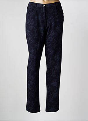 Pantalon slim stretch taille normale bleu CHRISTINE LAURE femme