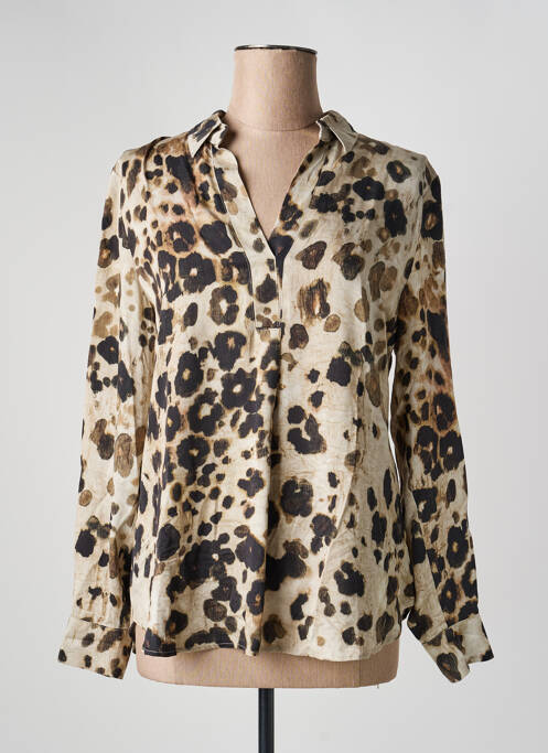 Blouse tissage popeline manches longues beige BETTY BARCLAY femme