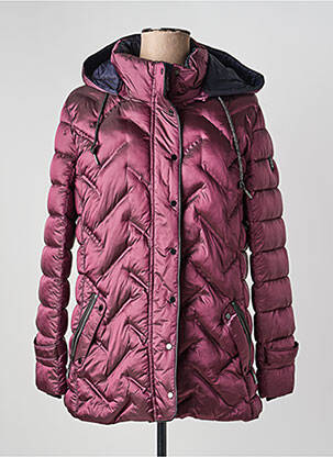 Doudoune poches a capuche violet CHRISTINE LAURE femme