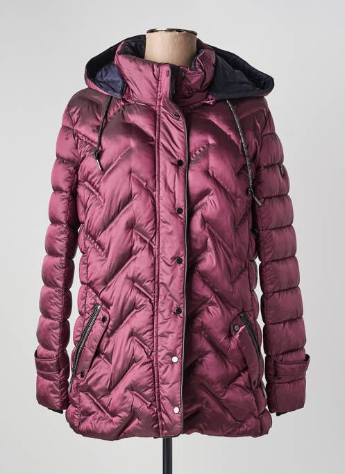 Doudoune poches a capuche violet CHRISTINE LAURE femme