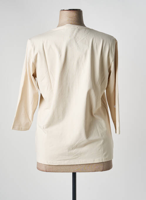 T-shirt sérigraphie avec strass manches 3/4 beige BETTY BARCLAY femme