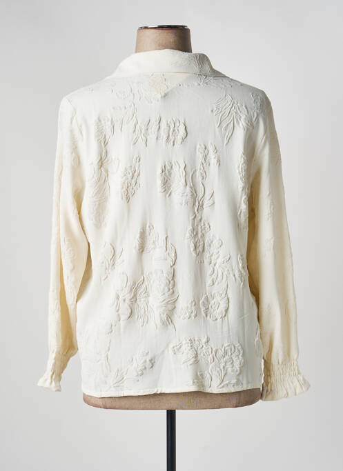 Blouse manches longues manches longues beige HALOGENE femme
