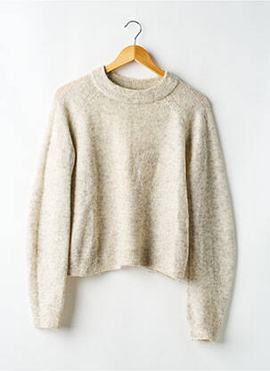 Pull tissage chiné manches longues gris H&M femme