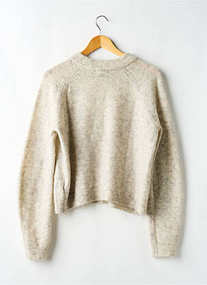 Pull tissage chiné manches longues gris H&M femme