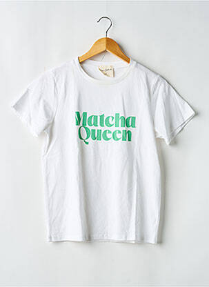T-shirt imprimé fantaisie manches courtes blanc EASY CLOTHES femme