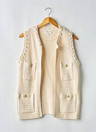 Gilet sans manche poches beige MAISON 123 femme