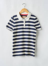 Polo imprimé rayures manches courtes bleu LULUCASTAGNETTE femme