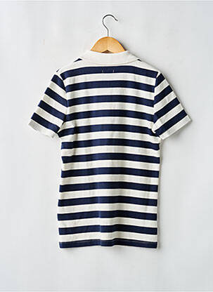 Polo imprimé rayures manches courtes bleu LULUCASTAGNETTE femme
