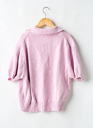 Gilet manches courtes resserrée sur le bas rose ZARA femme
