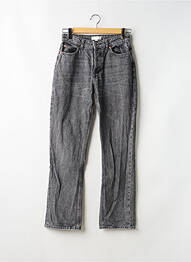 Jeans coupe droite stretch taille normale gris H&M femme