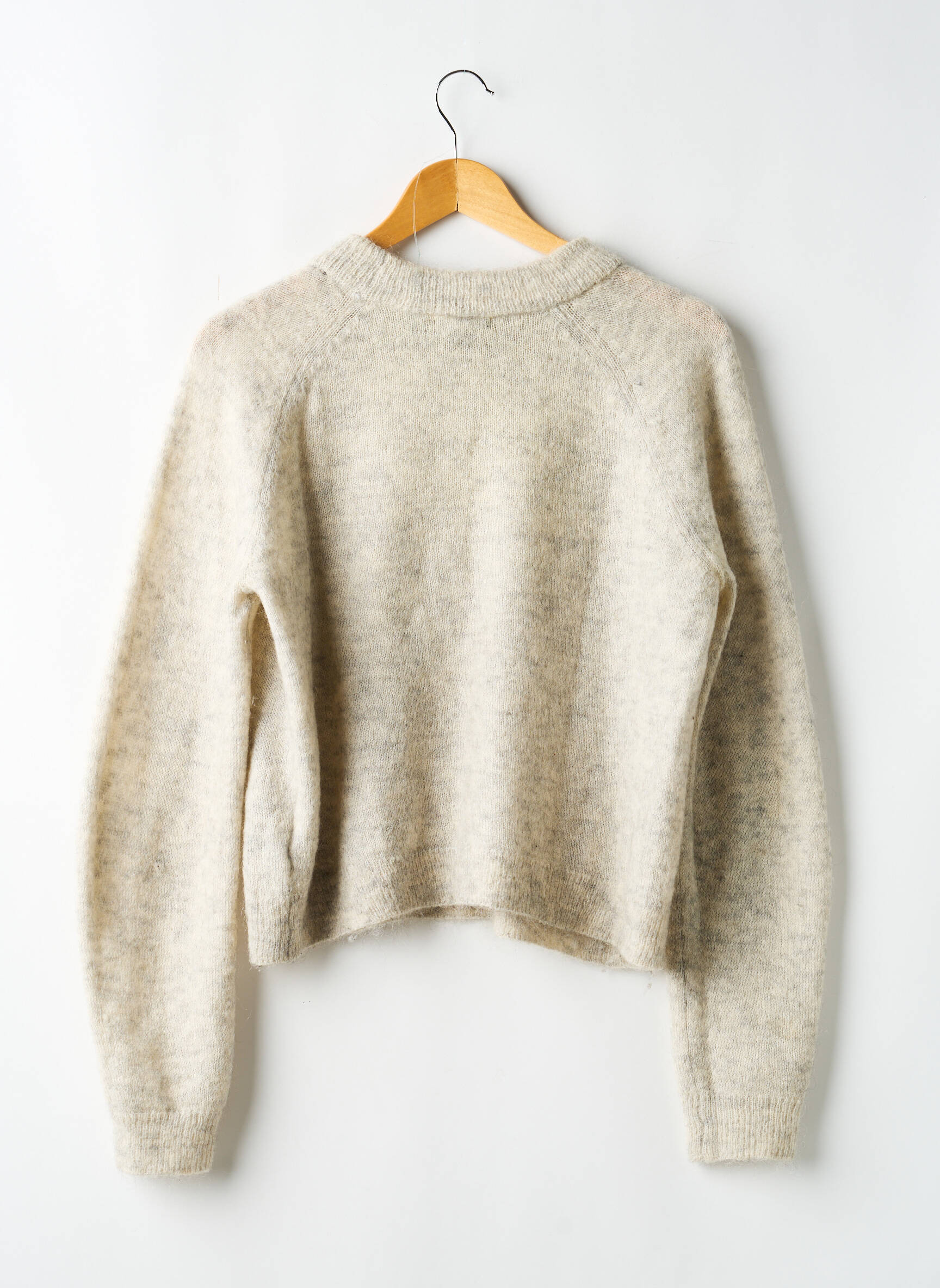 Pull tissage chiné manches longues gris H&M femme