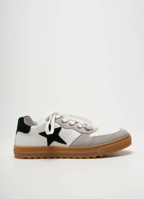 Baskets fermeture zip et lacets bout rond blanc NATURINO homme