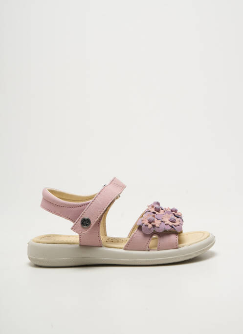 Sandales/nu pieds fermeture scratch bout ouvert rose NATURINO fille