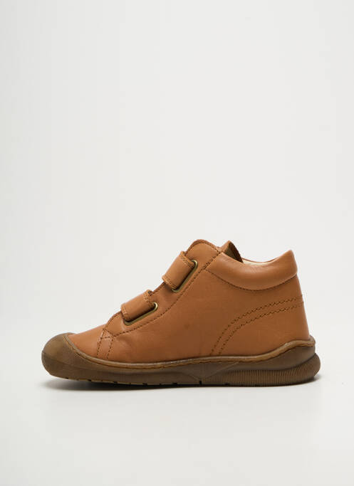 Bottillons fermeture scratch bout rond marron NATURINO garcon
