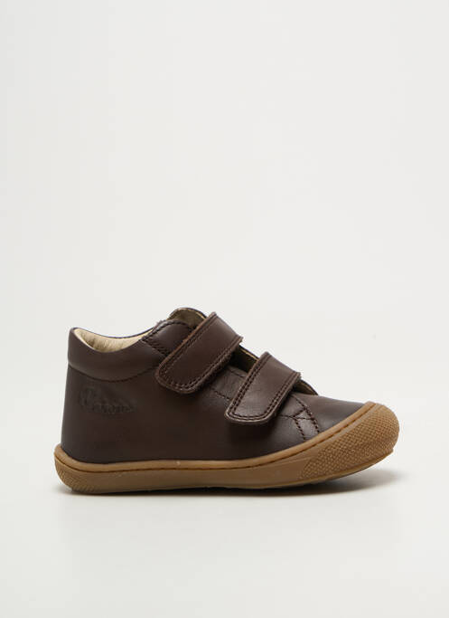 Bottillons fermeture scratch bout rond marron NATURINO garcon