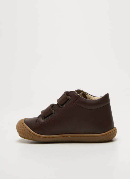 Bottillons fermeture scratch bout rond marron NATURINO garcon