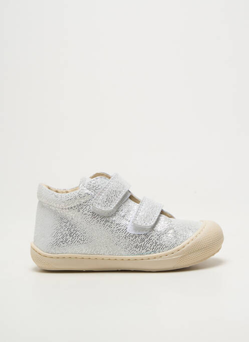 Bottillons fermeture scratch bout rond argent NATURINO fille