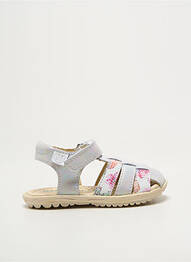 Mules/sabots tissage satiné bout rond argent NATURINO fille