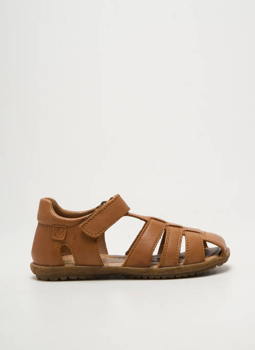 Sandales/nu pieds tissage satiné bout rond marron NATURINO garcon