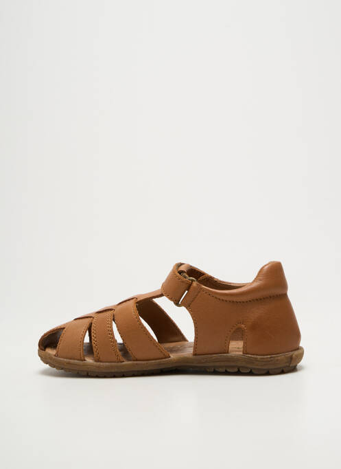 Sandales/nu pieds tissage satiné bout rond marron NATURINO garcon
