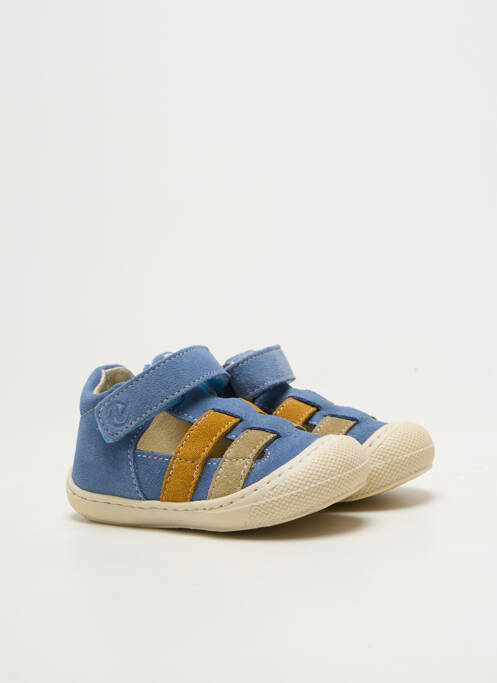 Bottillons fermeture scratch bout rond bleu NATURINO garcon